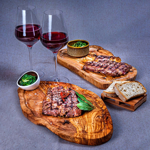 Rustic chopping board with juice groove "Côte d'Azur