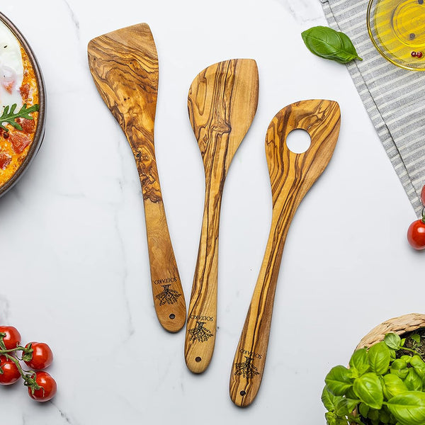 Olive Wood Utensil - Pasta Spoon – shopURSA