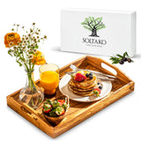 Breakfast tray | Serving platter with handle "Bonjour