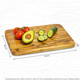 Flat Cutting Board without Juice Groove Set of 2 "The Wood Master "