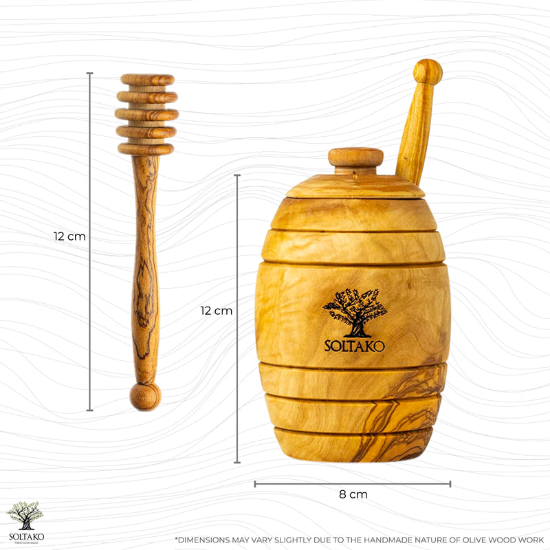 Honey pot with lid and dipper "Honey