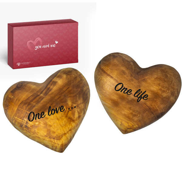  Coeurs engravés "One love...One life" 