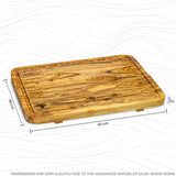 Raised Solid Cutting Board With Feet "THE WOOD MASTER"