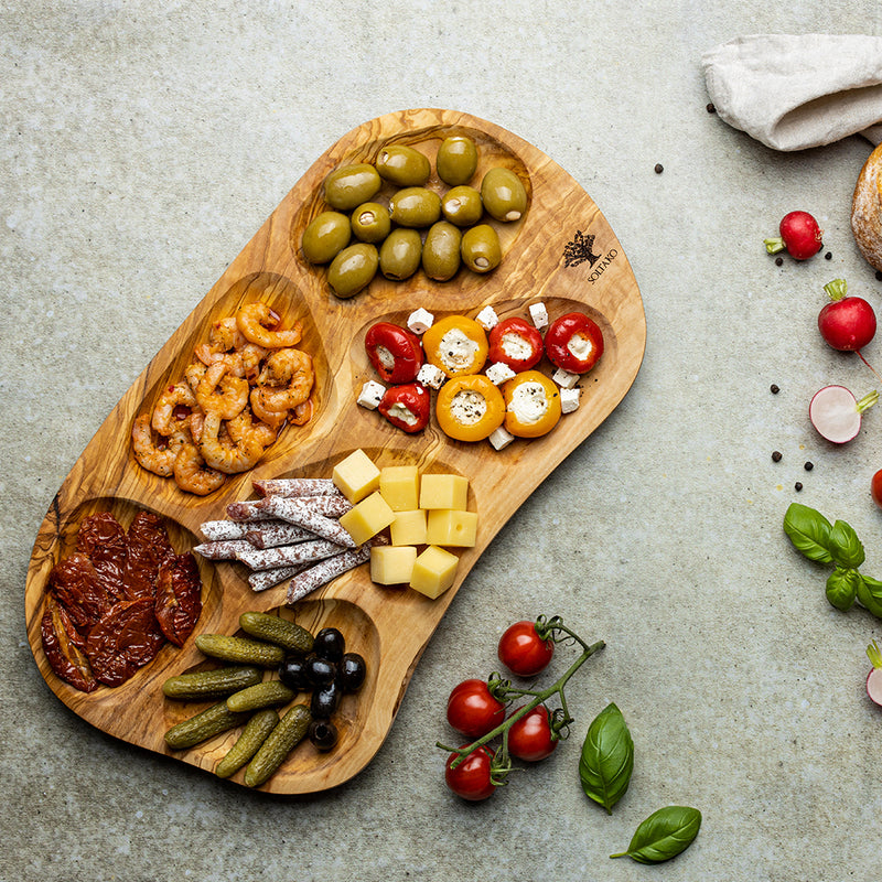 Snack tray | Platter with compartments "La Rustica