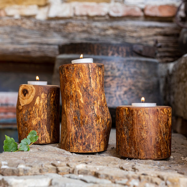Tea light candle holder "The Rustic Candle