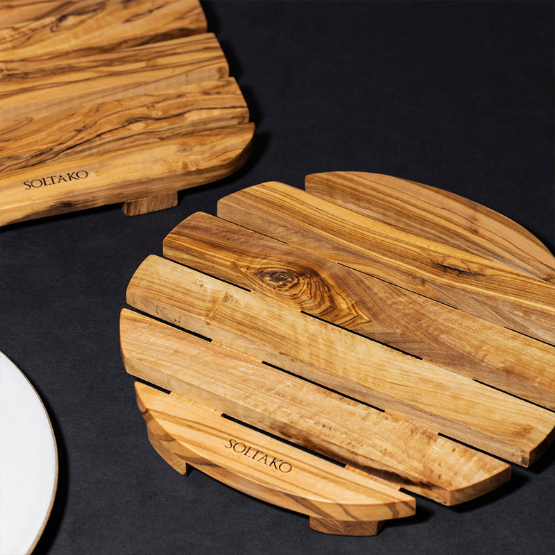 Dessous de plat rond ocre - Sous plat design - Koba Handmade