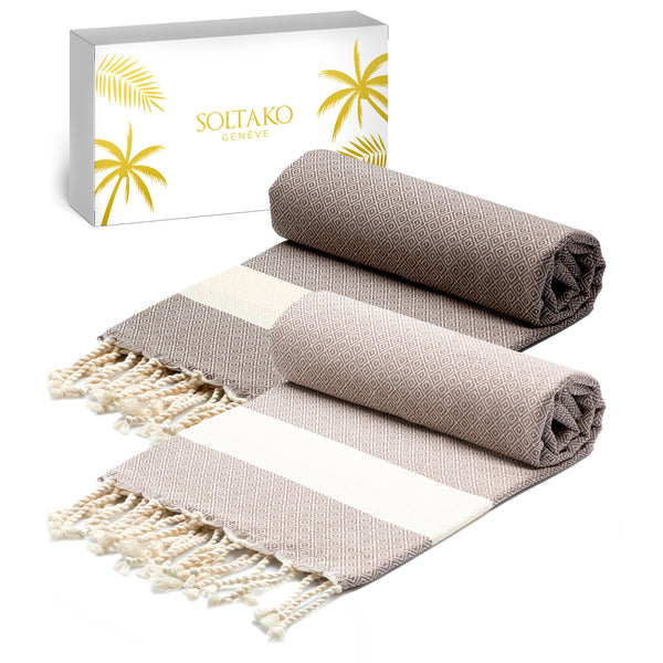 Soltako SANTORINI Premium Beach Towel Set of 2 - Interismo Online Shop  Global